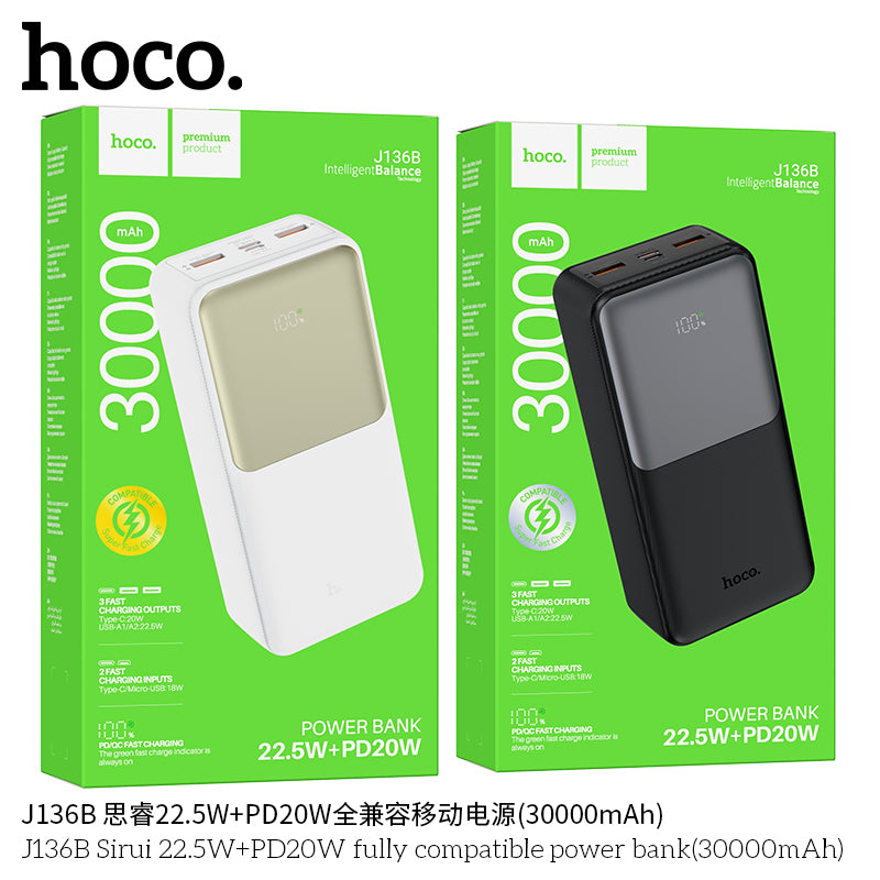 HD_SYNC:J136B Sirui 22.5W+PD20W fully compatible power bank(30000mAh)(UN)