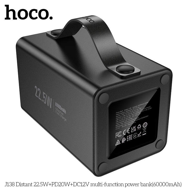 HD_SYNC:J138 Distant 22.5W+PD20W+DC12V multi-function power bank(60000mAh)(UN)