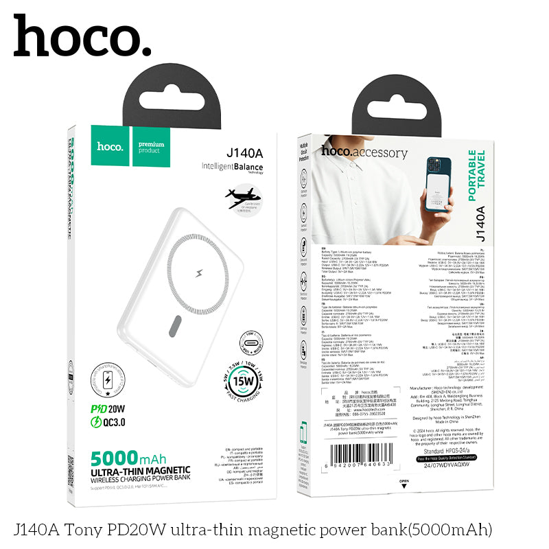 HD_SYNC:J140A Tony PD20W ultra-thin magnetic power bank(5000mAh)