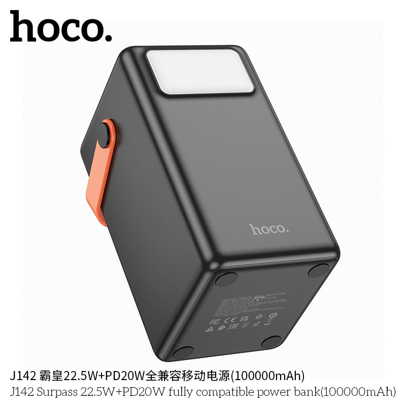HD_SYNC:J142 Surpass 22.5W+PD20W fully compatible power bank(100000mAh)