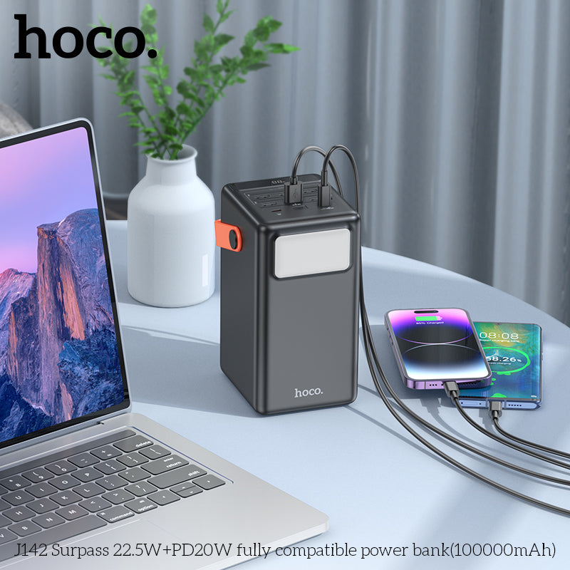 HD_SYNC:J142 Surpass 22.5W+PD20W fully compatible power bank(100000mAh)(UN)