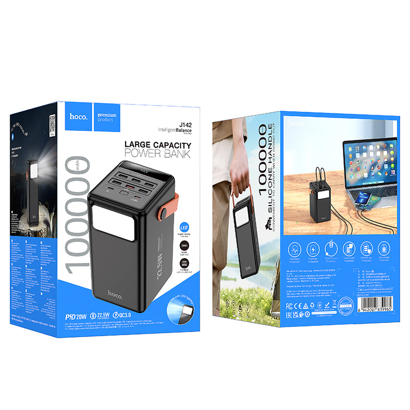 HD_SYNC:J142 Surpass 22.5W+PD20W fully compatible power bank(100000mAh)