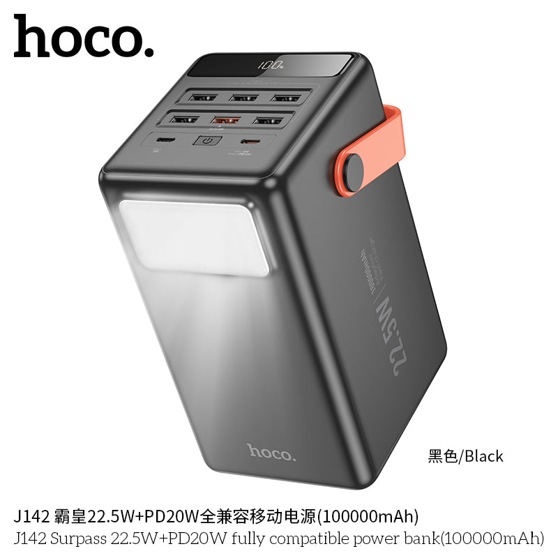 HD_SYNC:J142 Surpass 22.5W+PD20W fully compatible power bank(100000mAh)(UN)