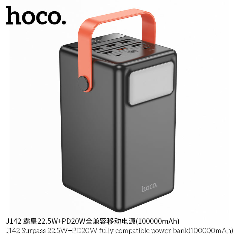 HD_SYNC:J142 Surpass 22.5W+PD20W fully compatible power bank(100000mAh)