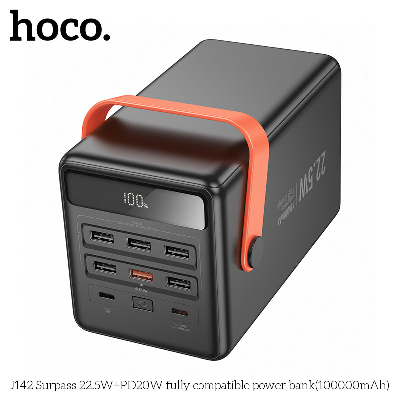 HD_SYNC:J142 Surpass 22.5W+PD20W fully compatible power bank(100000mAh)(UN)