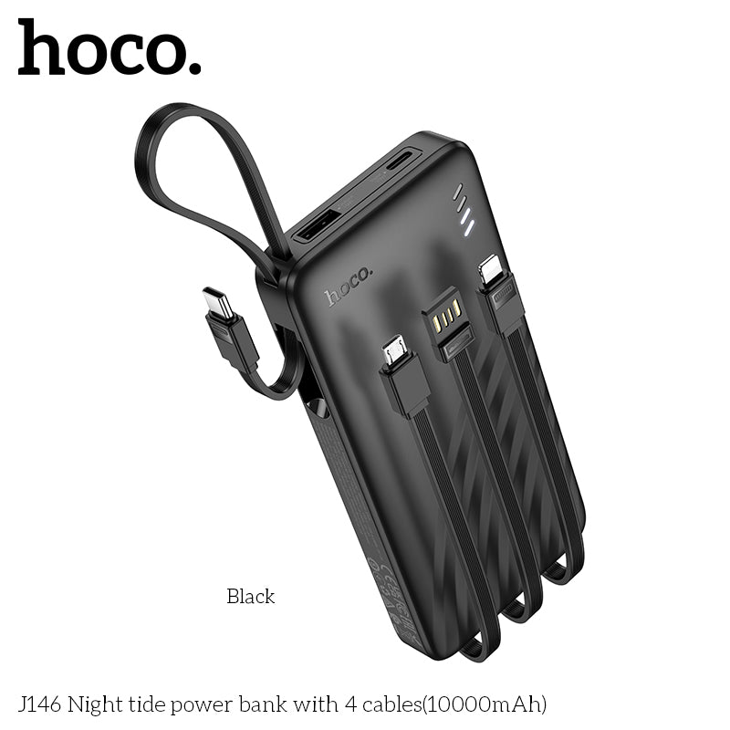 HD_SYNC:J146 Night tide power bank with 4 cables(10000mAh)
