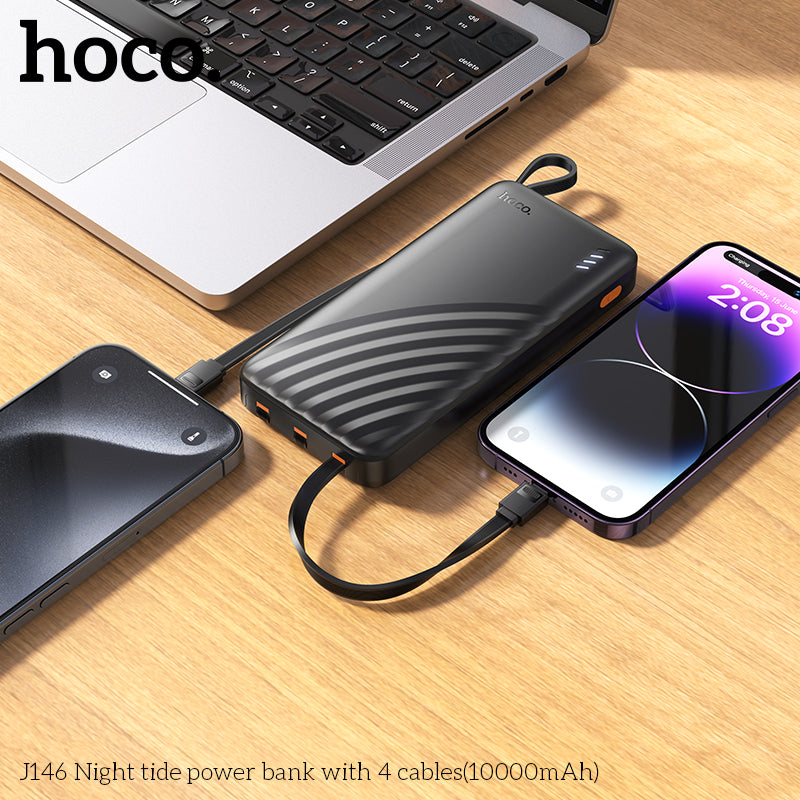 HD_SYNC:J146 Night tide power bank with 4 cables(10000mAh)