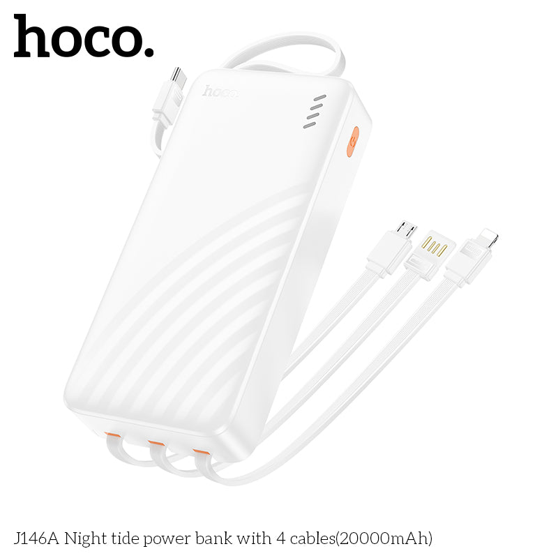 HD_SYNC:J146A Night tide power bank with 4 cables(20000mAh)