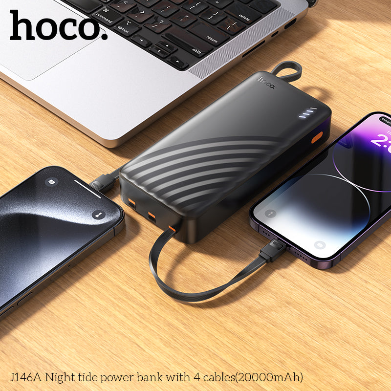 HD_SYNC:J146A Night tide power bank with 4 cables(20000mAh)