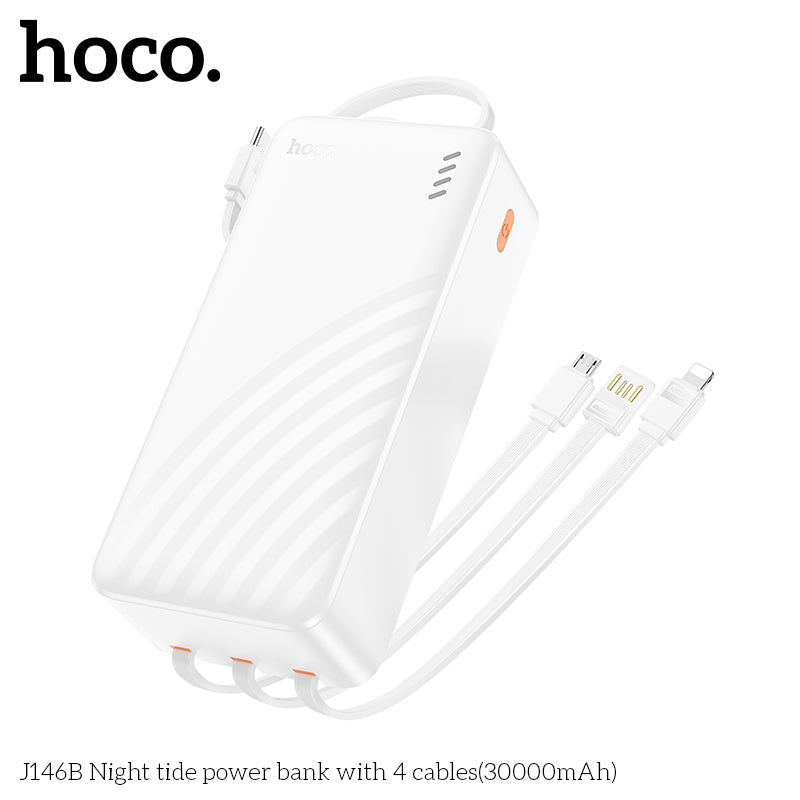 HD_SYNC:J146B Night tide power bank with 4 cables(30000mAh)