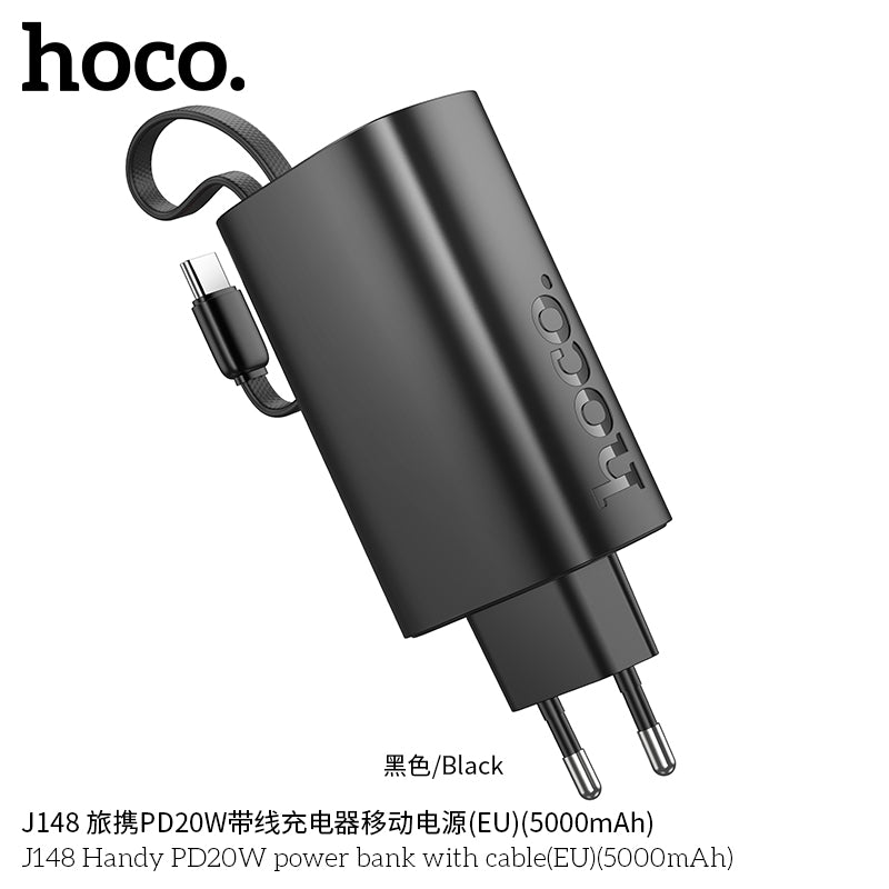 HD_SYNC:J148 Handy PD20W power bank with cable(EU)(5000mAh)