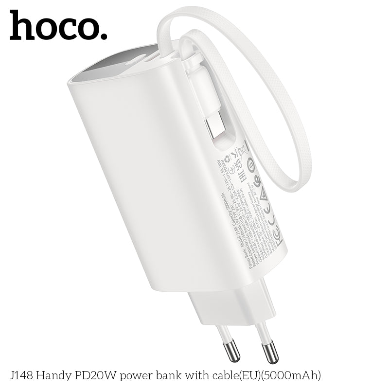 HD_SYNC:J148 Handy PD20W power bank with cable(EU)(5000mAh)
