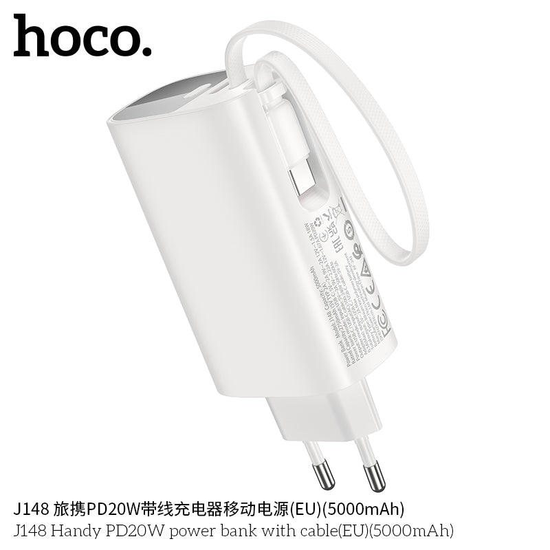 HD_SYNC:J148 Handy PD20W power bank with cable(EU)(5000mAh)