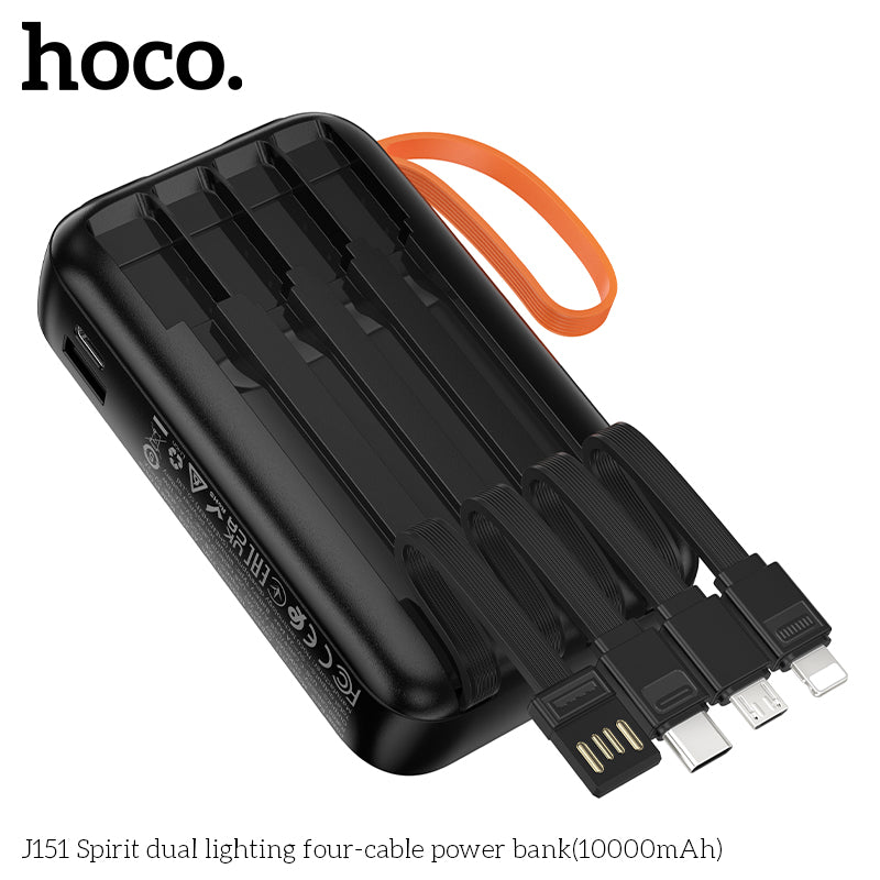 HD_SYNC:J151 Spirit dual lighting four-cable power bank(10000mAh)