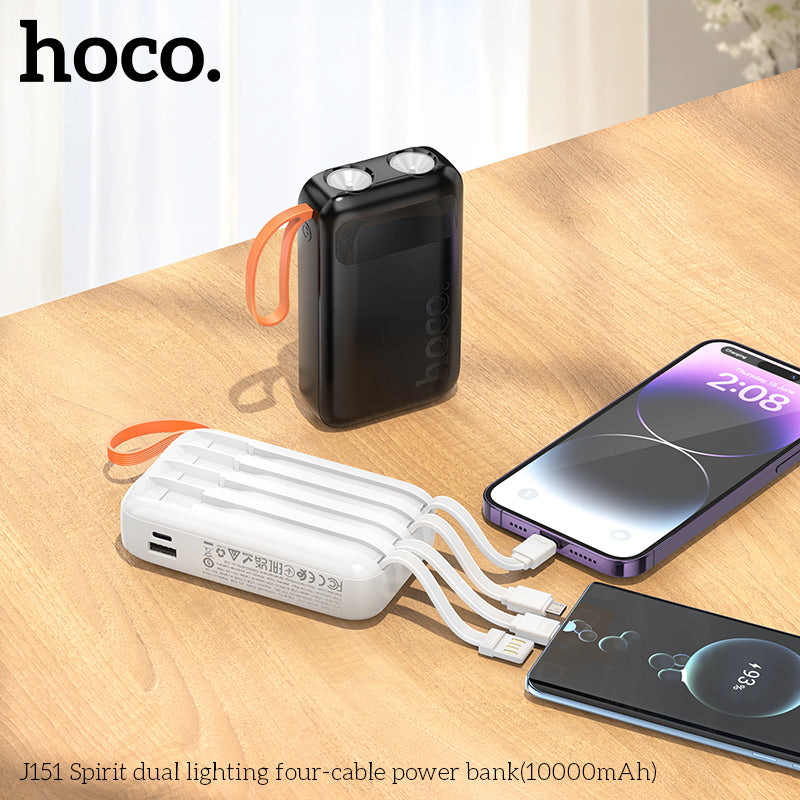 HD_SYNC:J151 Spirit dual lighting four-cable power bank(10000mAh)