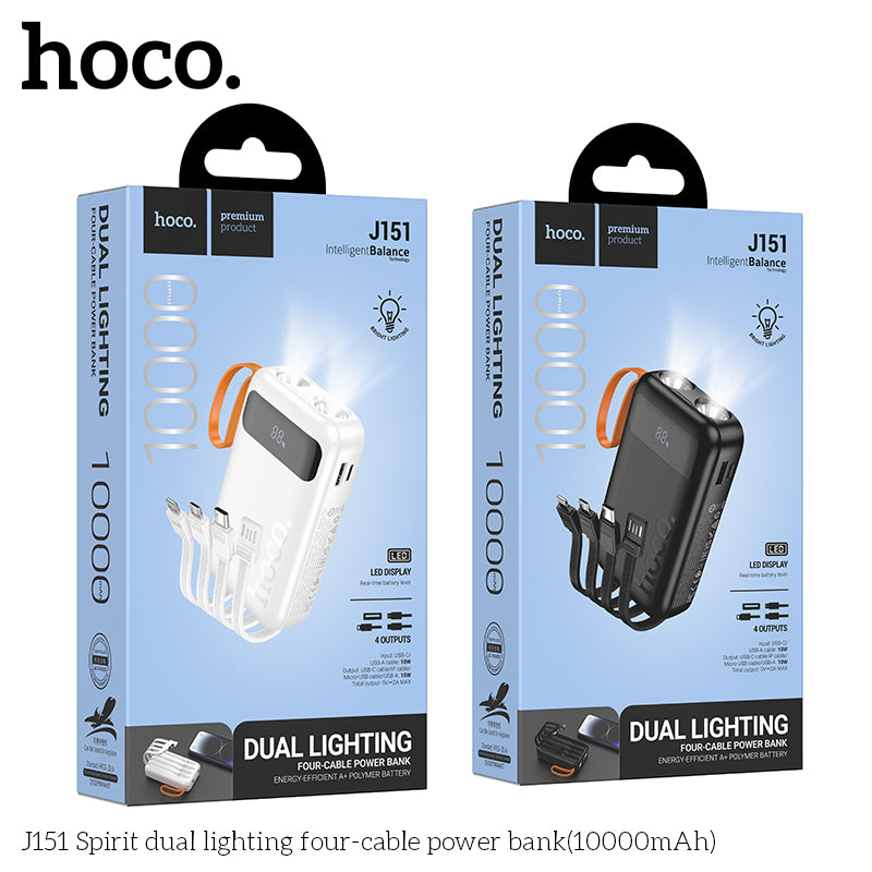 HD_SYNC:J151 Spirit dual lighting four-cable power bank(10000mAh)