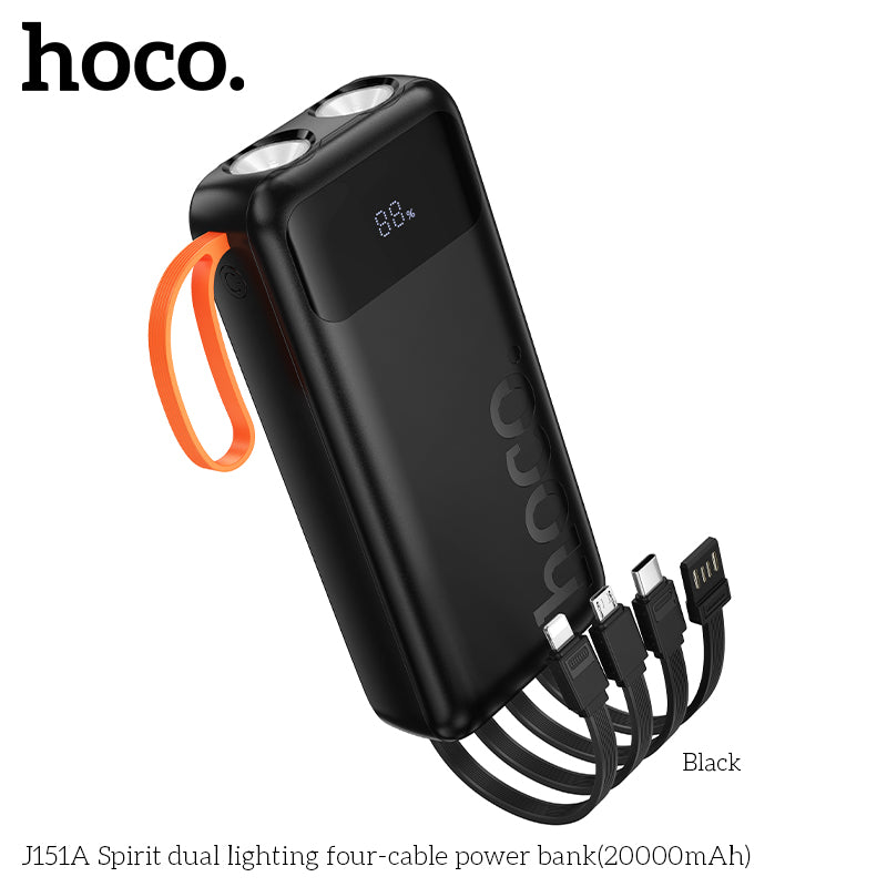 HD_SYNC:J151A Spirit dual lighting four-cable power bank(20000mAh)