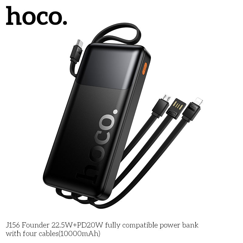 HD_SYNC:J156 Founder 22.5W+PD20W fully compatible power bank with four cables (10000mAh)(UN)