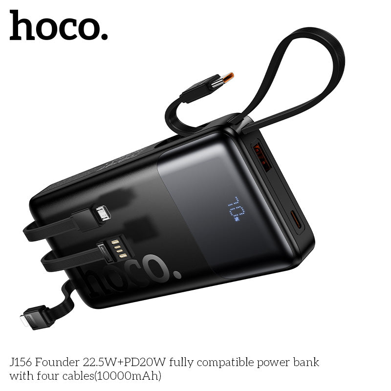 HD_SYNC:J156 Founder 22.5W+PD20W fully compatible power bank with four cables (10000mAh)(UN)