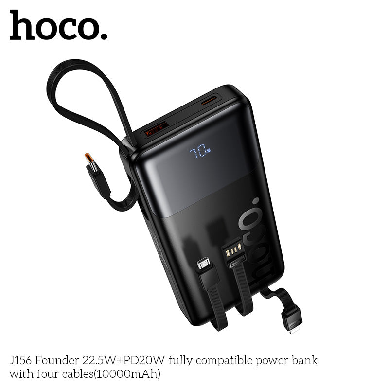 HD_SYNC:J156 Founder 22.5W+PD20W fully compatible power bank with four cables (10000mAh)(UN)