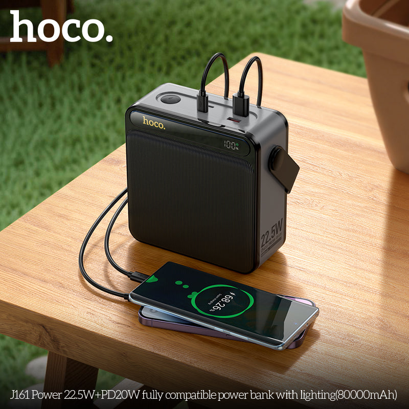 HD_SYNC:J161 Power 22.5W+PD20W fully compatible power bank with lighting(80000mAh)(UN)