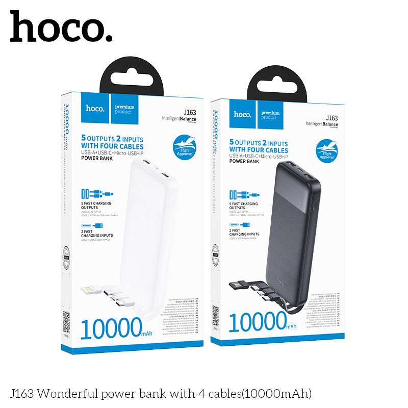 HD_SYNC:J163 Wonderful power bank with 4 cables(10000mAh)(UN)