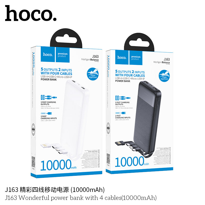 HD_SYNC:J163 Wonderful power bank with 4 cables(10000mAh)
