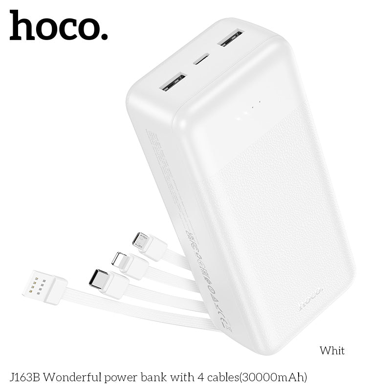HD_SYNC:J163B Wonderful power bank with 4 cables(30000mAh)