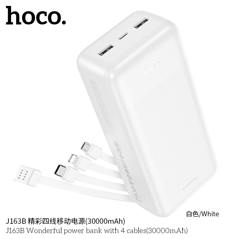 HD_SYNC:J163B Wonderful power bank with 4 cables(30000mAh)(UN)
