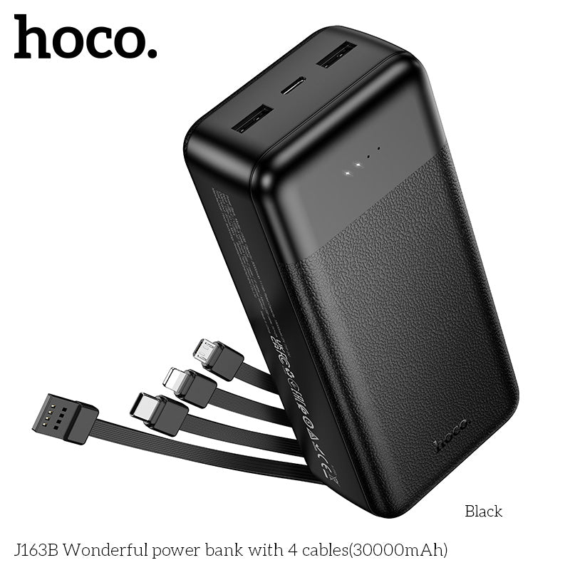 HD_SYNC:J163B Wonderful power bank with 4 cables(30000mAh)