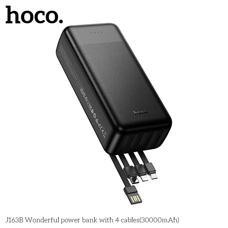 HD_SYNC:J163B Wonderful power bank with 4 cables(30000mAh)(UN)