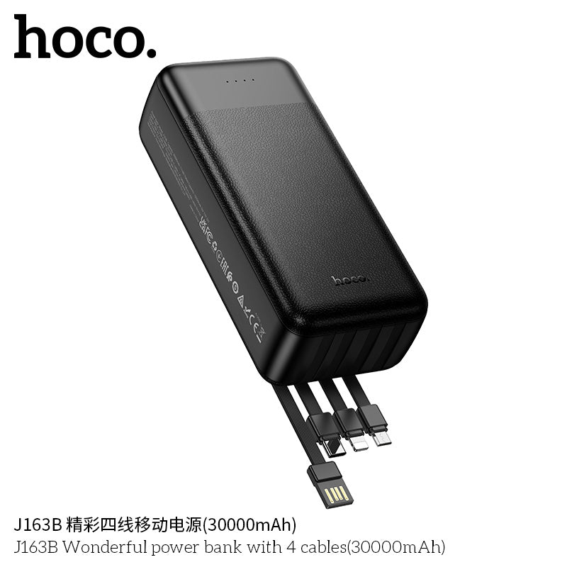 HD_SYNC:J163B Wonderful power bank with 4 cables(30000mAh)