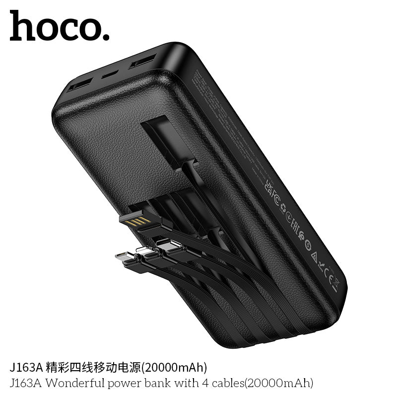 HD_SYNC:J163B Wonderful power bank with 4 cables(30000mAh)(UN)