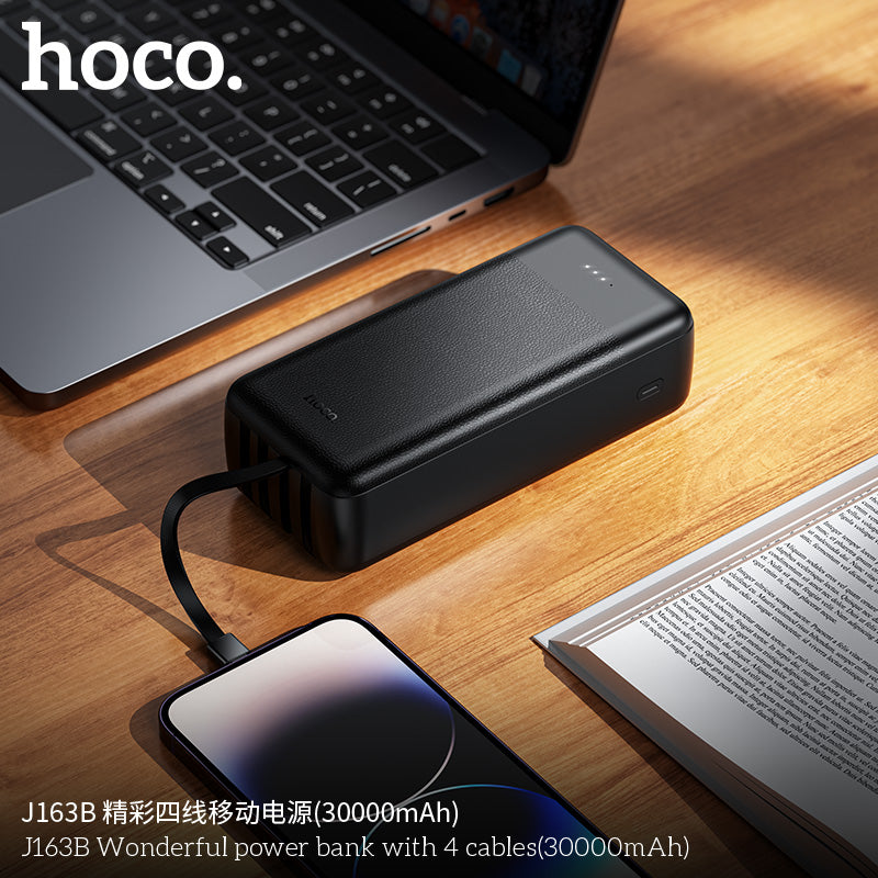 HD_SYNC:J163B Wonderful power bank with 4 cables(30000mAh)