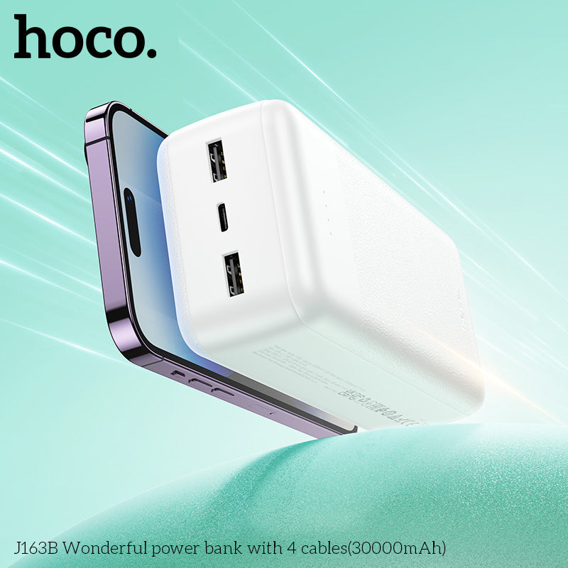 HD_SYNC:J163B Wonderful power bank with 4 cables(30000mAh)