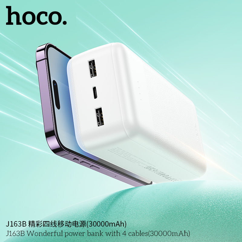 HD_SYNC:J163B Wonderful power bank with 4 cables(30000mAh)