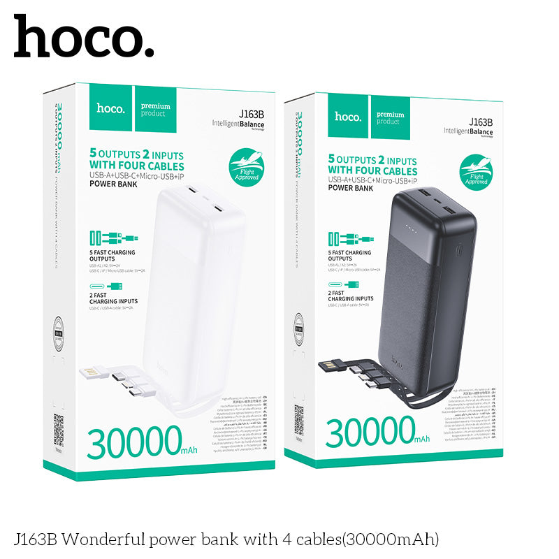HD_SYNC:J163B Wonderful power bank with 4 cables(30000mAh)(UN)