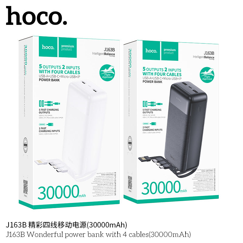 HD_SYNC:J163B Wonderful power bank with 4 cables(30000mAh)