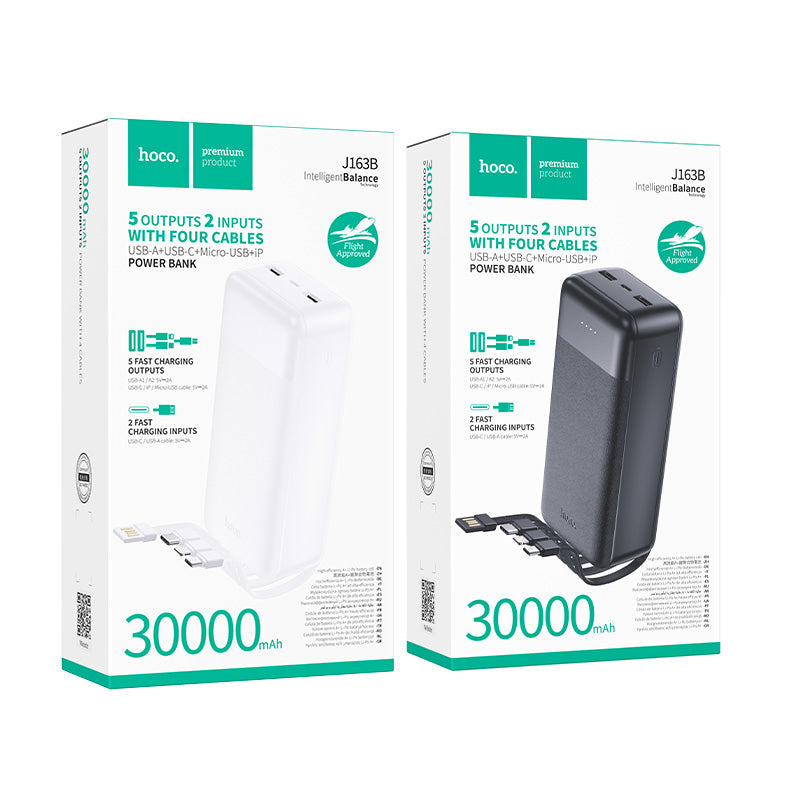 HD_SYNC:J163B Wonderful power bank with 4 cables(30000mAh)