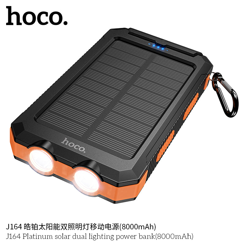 HD_SYNC:J164 Platinum solar dual lighting power bank(8000mAh)