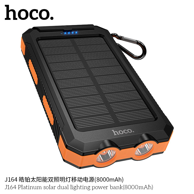 HD_SYNC:J164 Platinum solar dual lighting power bank(8000mAh)