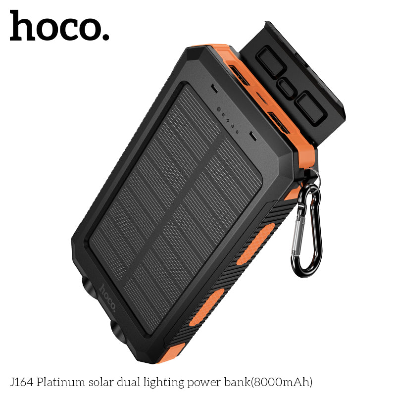 HD_SYNC:J164 Platinum solar dual lighting power bank(8000mAh)