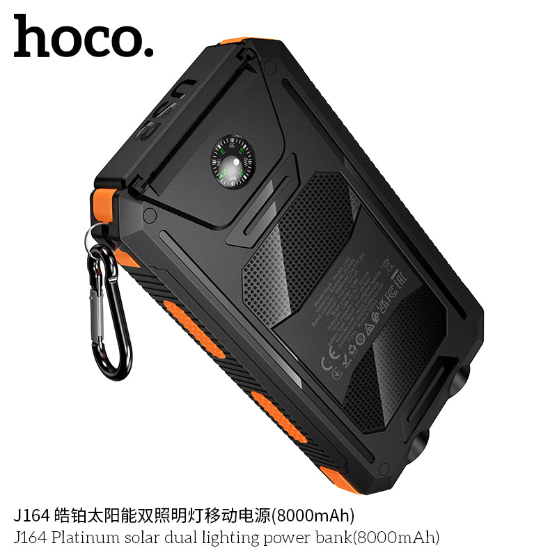 HD_SYNC:J164 Platinum solar dual lighting power bank(8000mAh)
