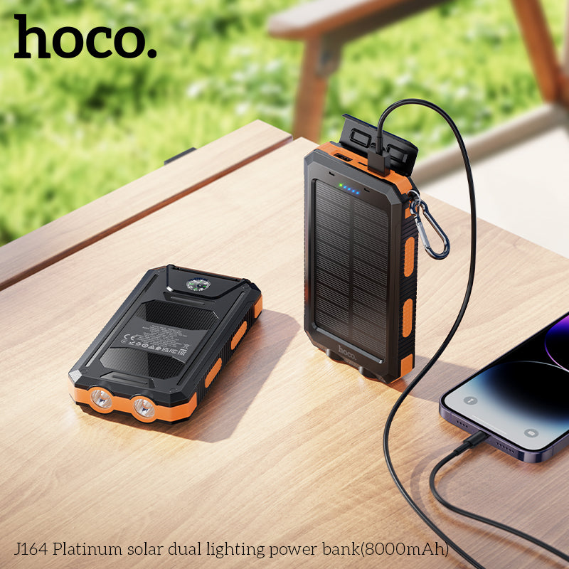 HD_SYNC:J164 Platinum solar dual lighting power bank(8000mAh)