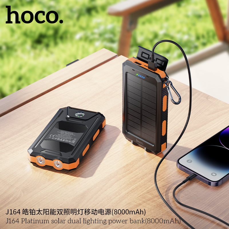 HD_SYNC:J164 Platinum solar dual lighting power bank(8000mAh)