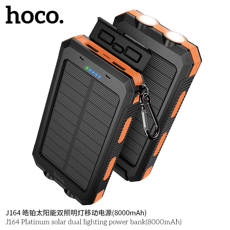 HD_SYNC:J164 Platinum solar dual lighting power bank(8000mAh)