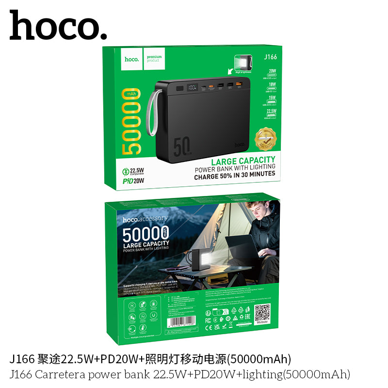 HD_SYNC:J166 Carretera power bank 22.5W+PD20W+lighting