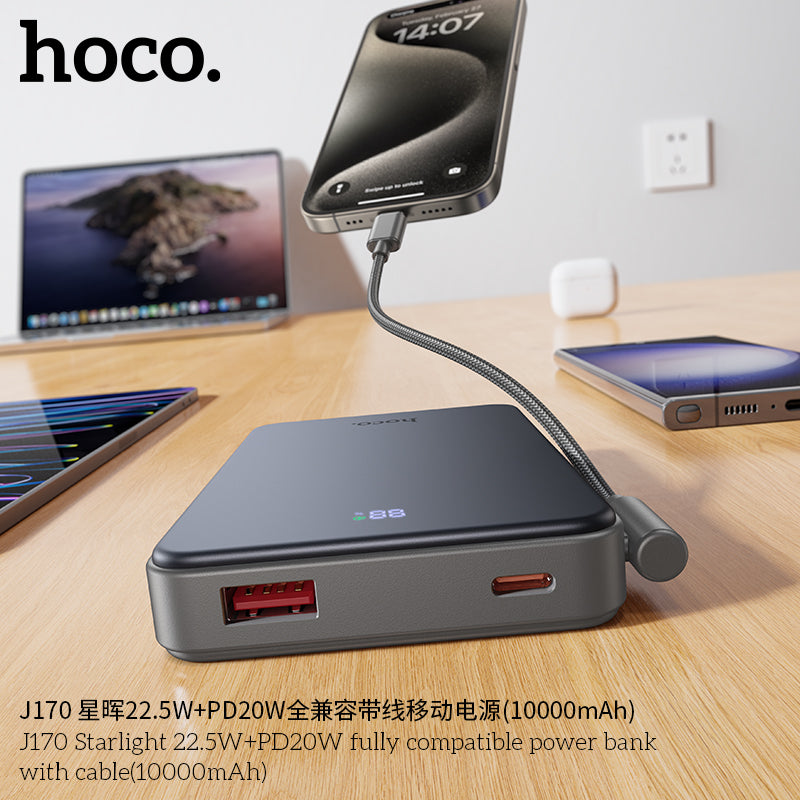 HD_SYNC:J170 Starlight 22.5W+PD20W fully compatible power bank with cable(10000mAh)(UN)