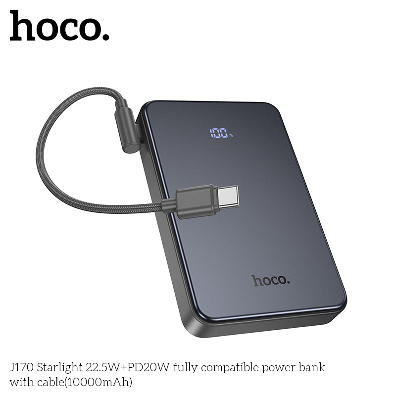 HD_SYNC:J170 Starlight 22.5W+PD20W fully compatible power bank with cable(10000mAh)