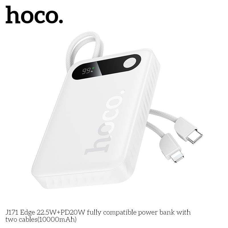 HD_SYNC:J171 Edge 22.5W+PD20W fully compatible power bank with two cables(10000mAh)